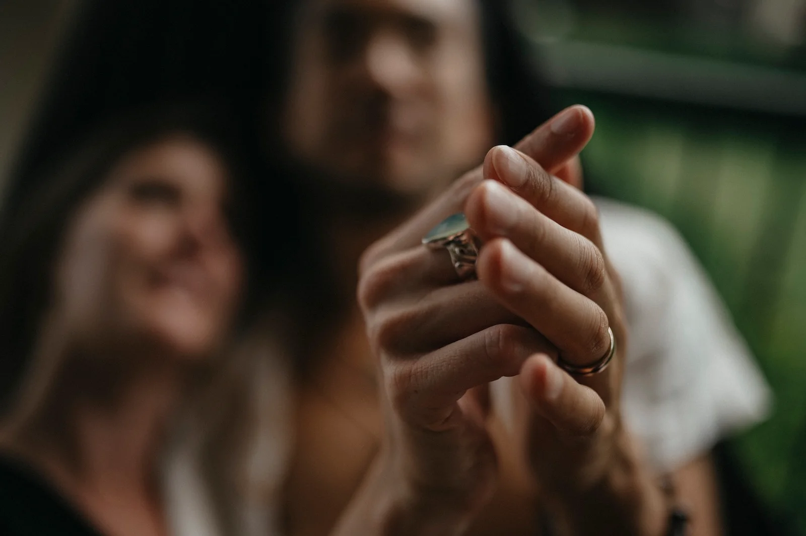 Two hands meeting — a moment of contact